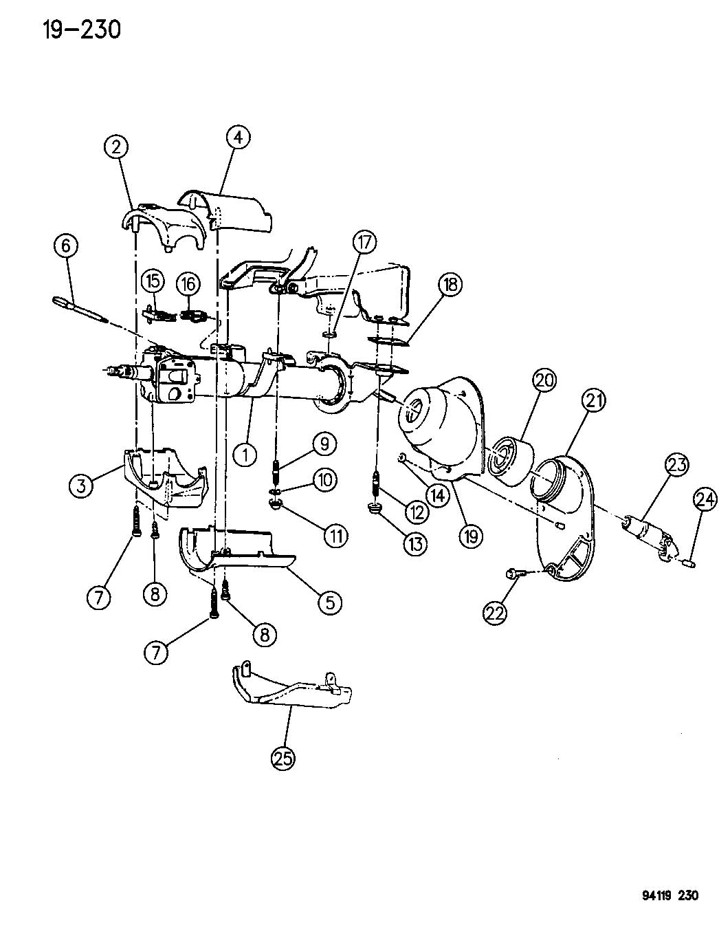 Chrysler lebaron steering column #1