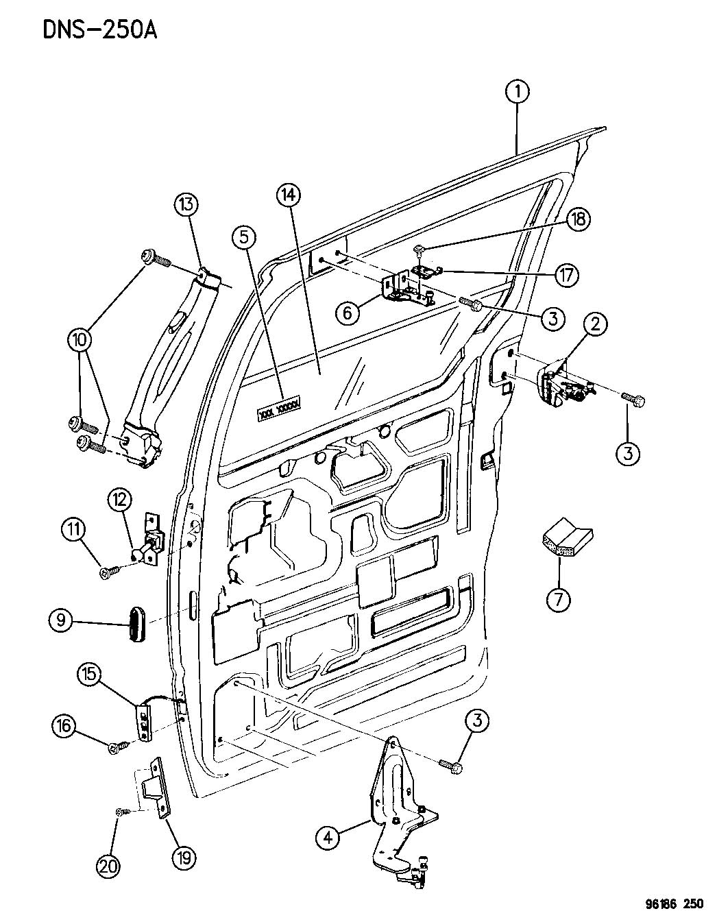 Dodge Grand Caravan Door Sliding Ae Factory Chrysler Parts