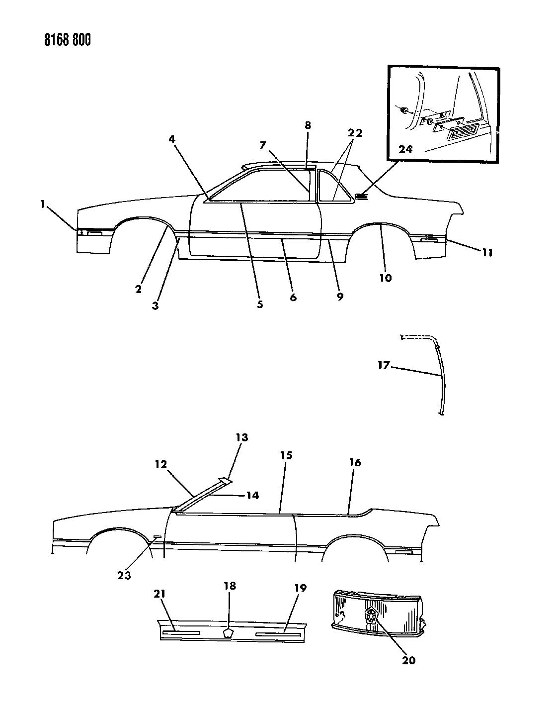 Chrysler lebaron convertible body parts #4