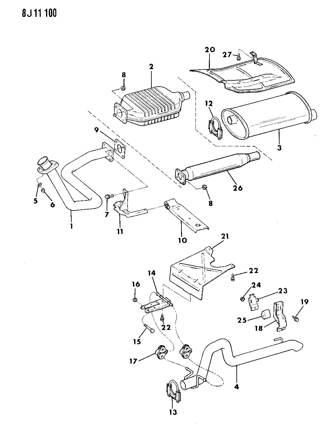 1990 Jeep wrangler yj exhaust #4