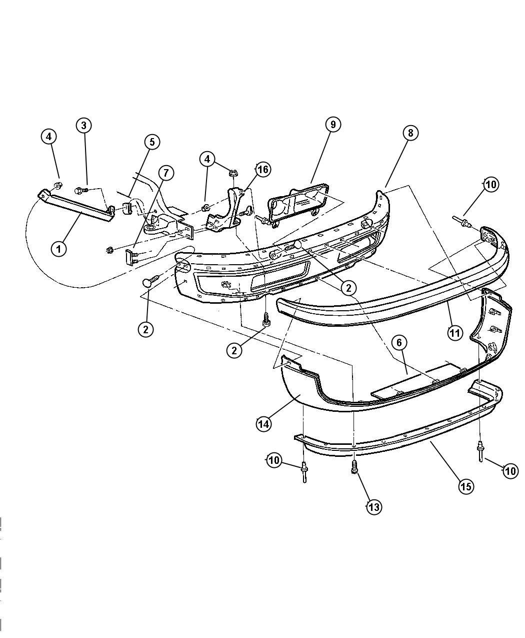 1999 Dodge Ram 2500 Bumper Front