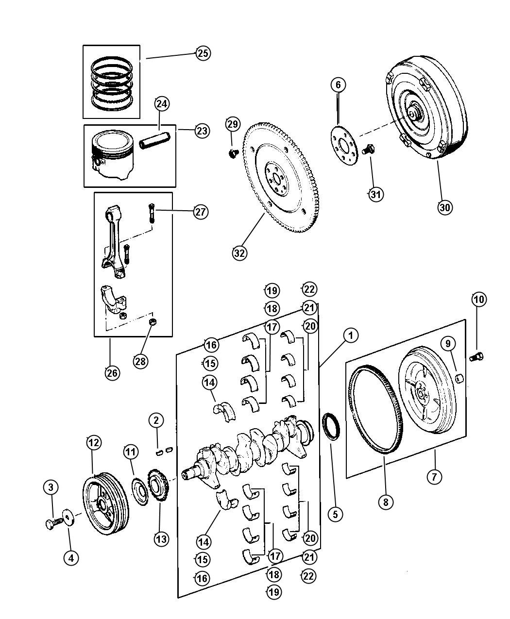 2000 Jeep wrangler torque converter