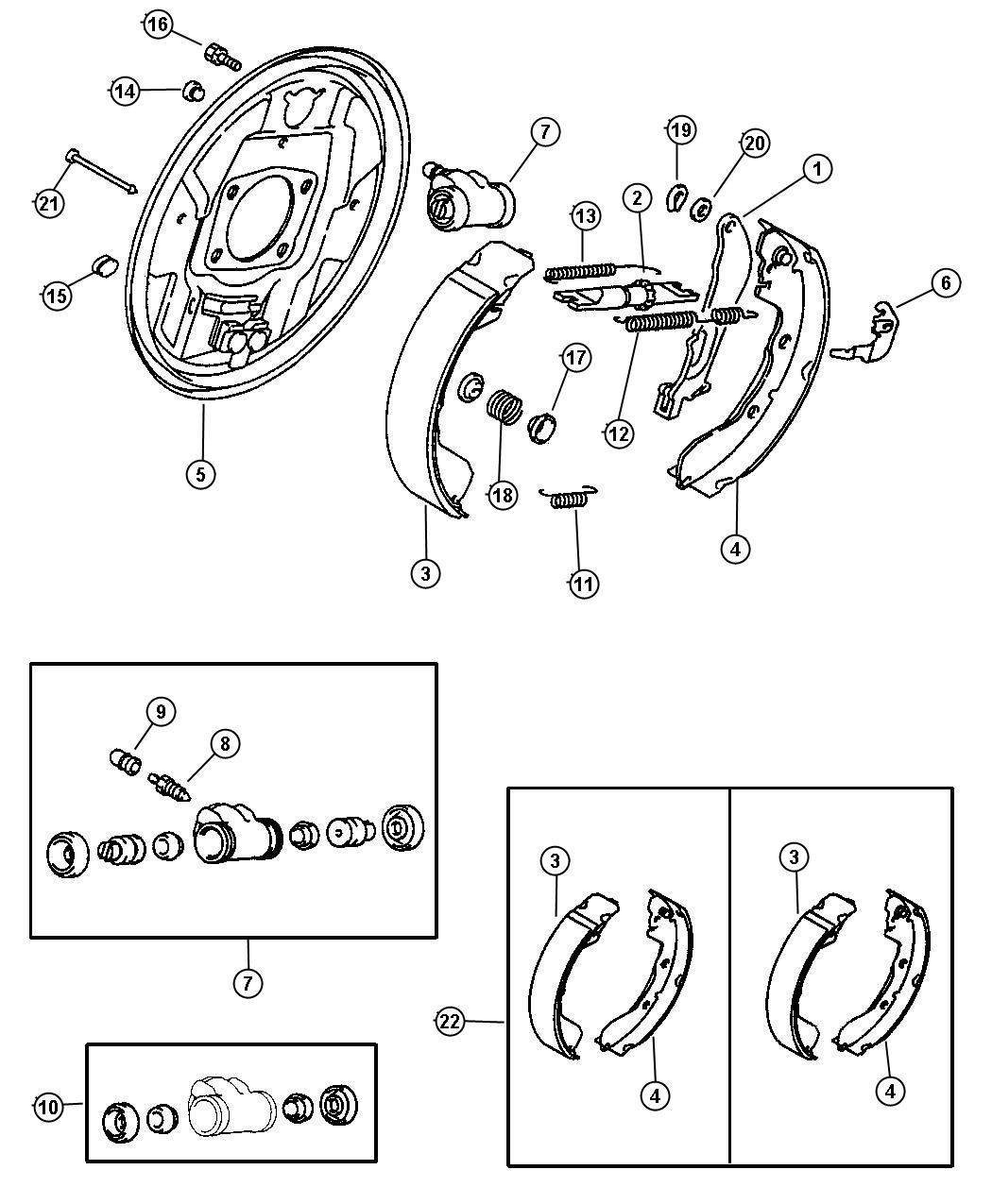 2001 Chrysler sebring rear brakes