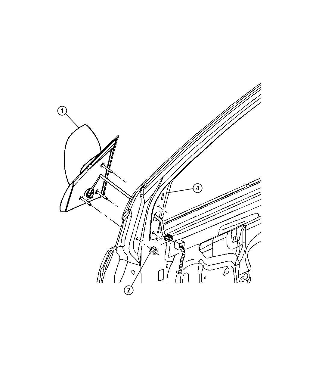 Fold away chrysler mirror