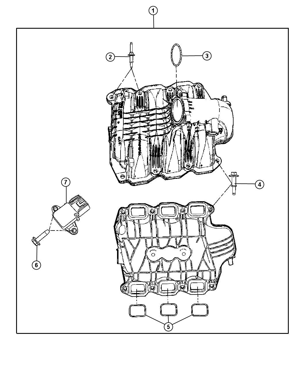 3.7L jeep intake manifold #5