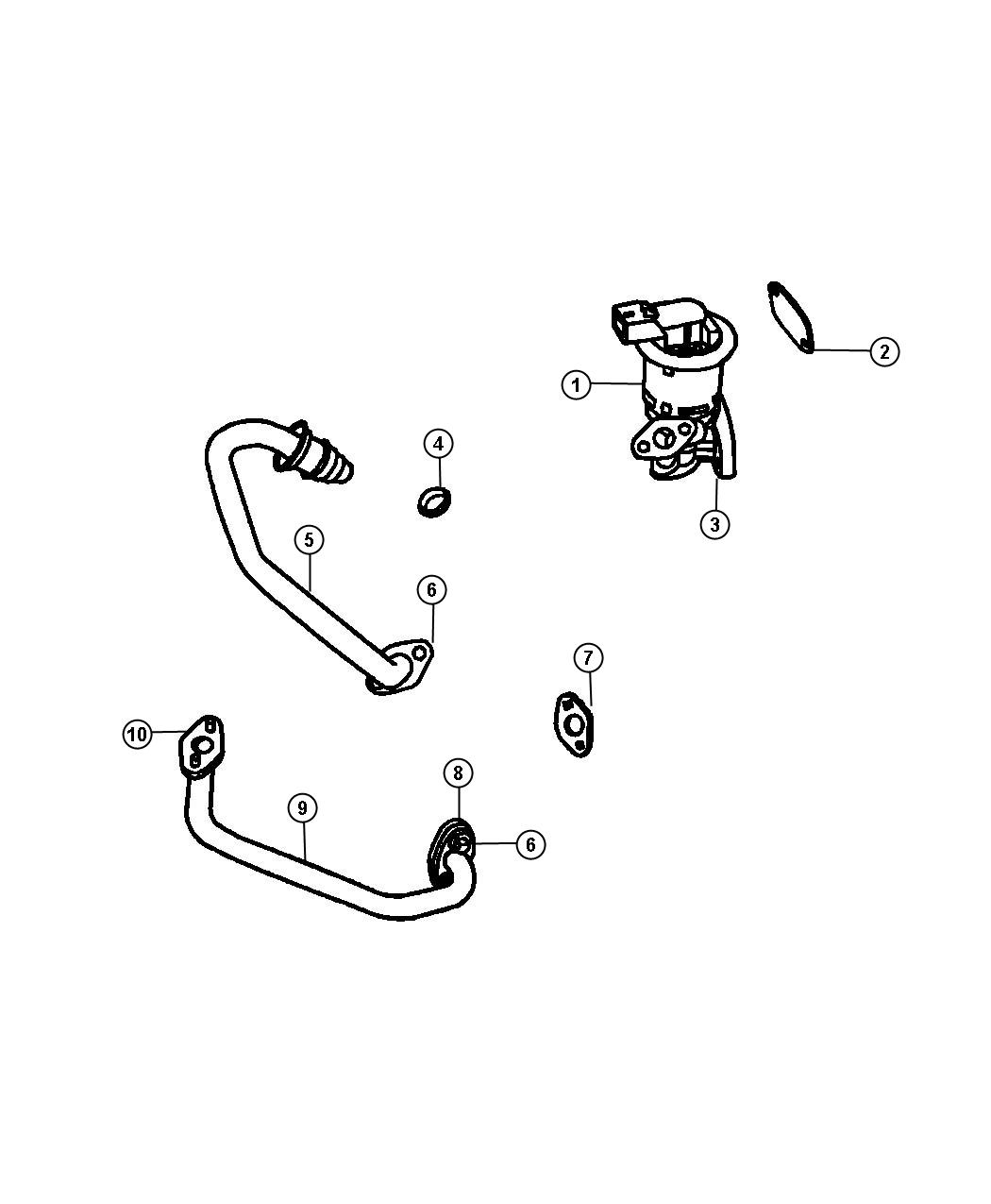 Chrysler 300 3.5 egr tube seal #3