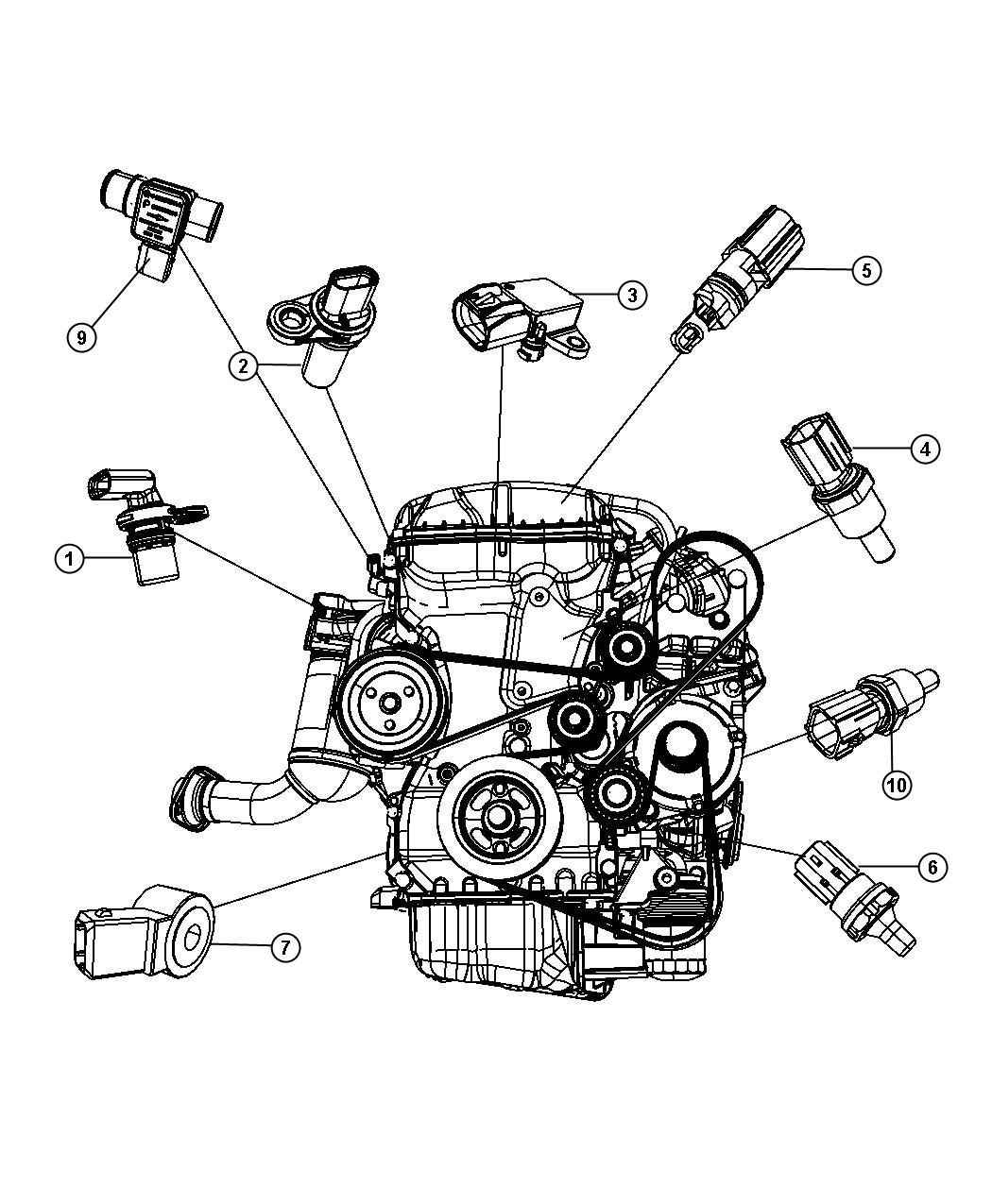 Engine Sensor Location Diagram