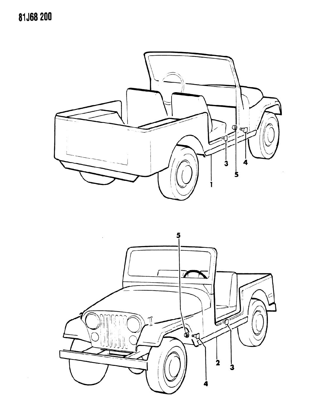 Jeep Yj Body Parts Diagram - 1995 Jeep Wrangler Parts Diagram