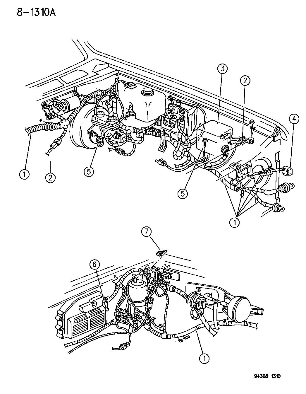 1995 Dodge Dakota WIRING--HEADLAMP TO DASH N-BODY