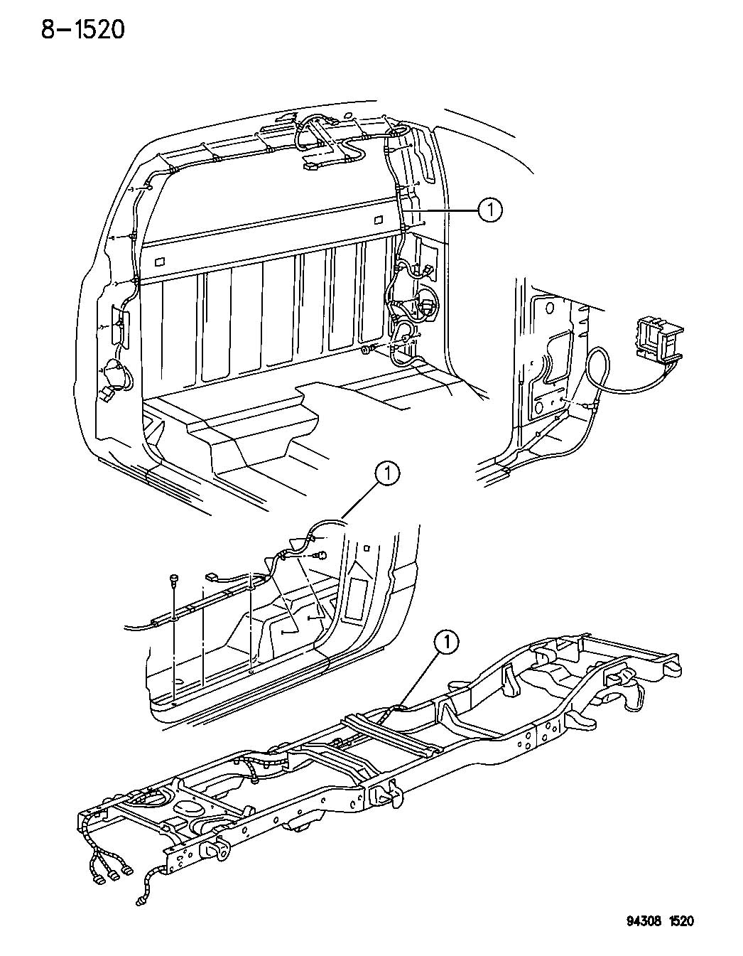 1995 Dodge Dakota Wiring, wiring assembly, anti-lock brake ...