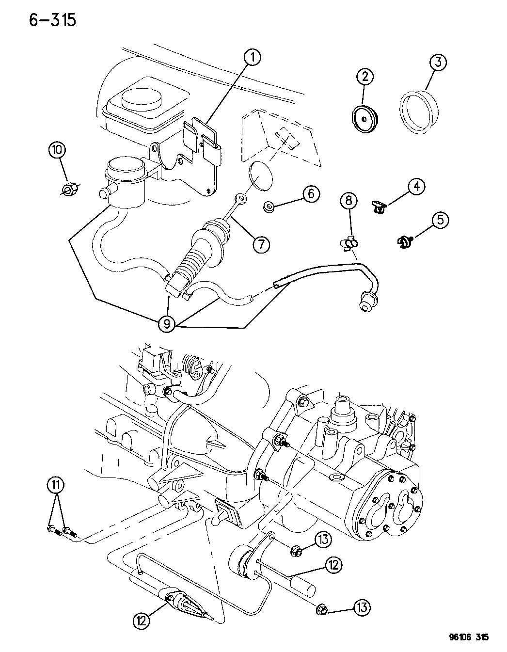 2013 Dodge Dart Actuator, cylinder. Clutch slave, hydraulic clutch ...