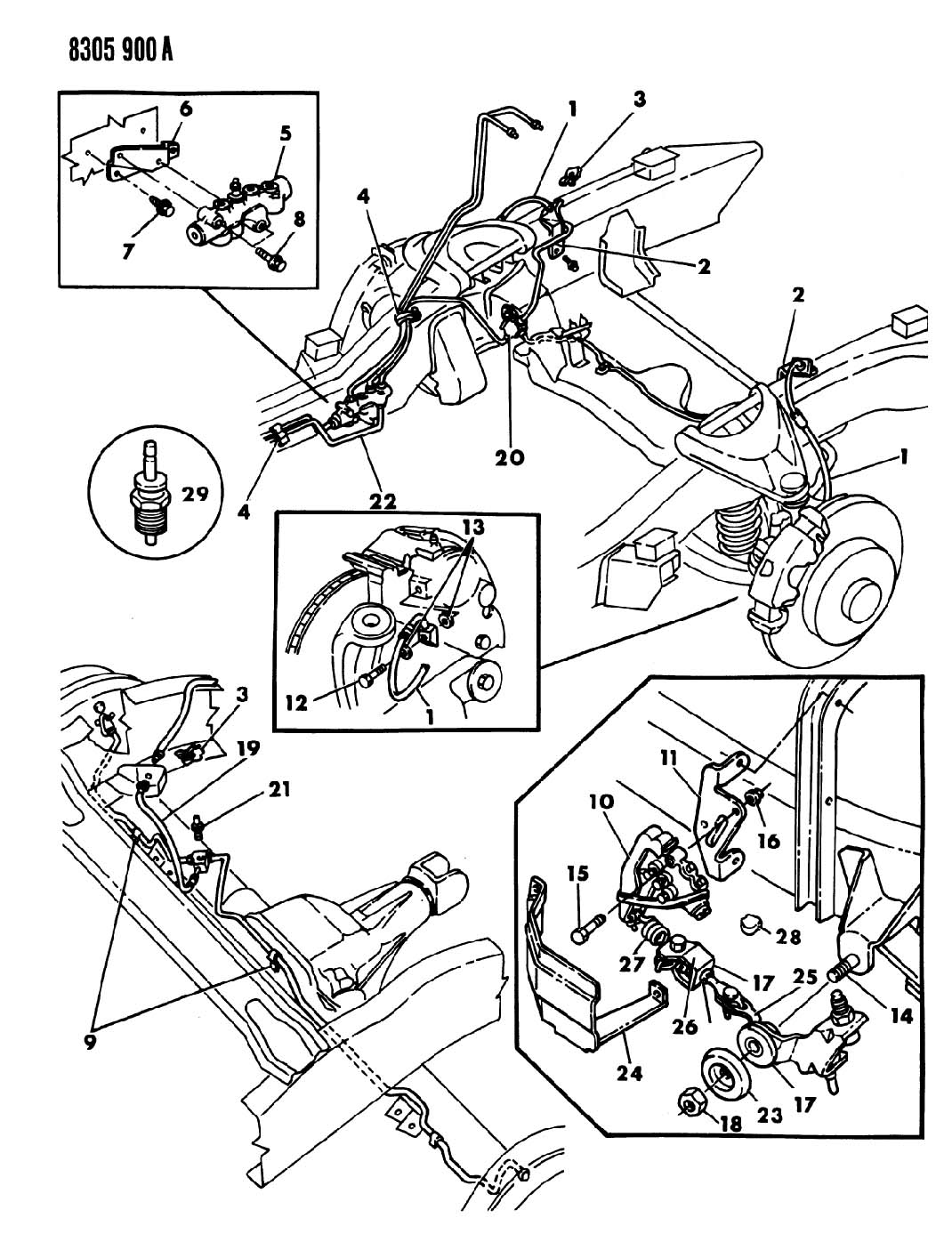 1987 Dodge Dakota Valve, brake height sensing 04313433 Factory