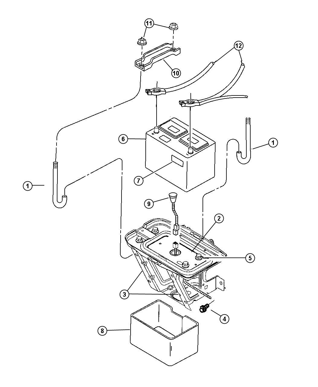 55014361 - MOPAR Bracket. Battery hold down. Top | Factory ... wiring adapter for jeep hardtop 