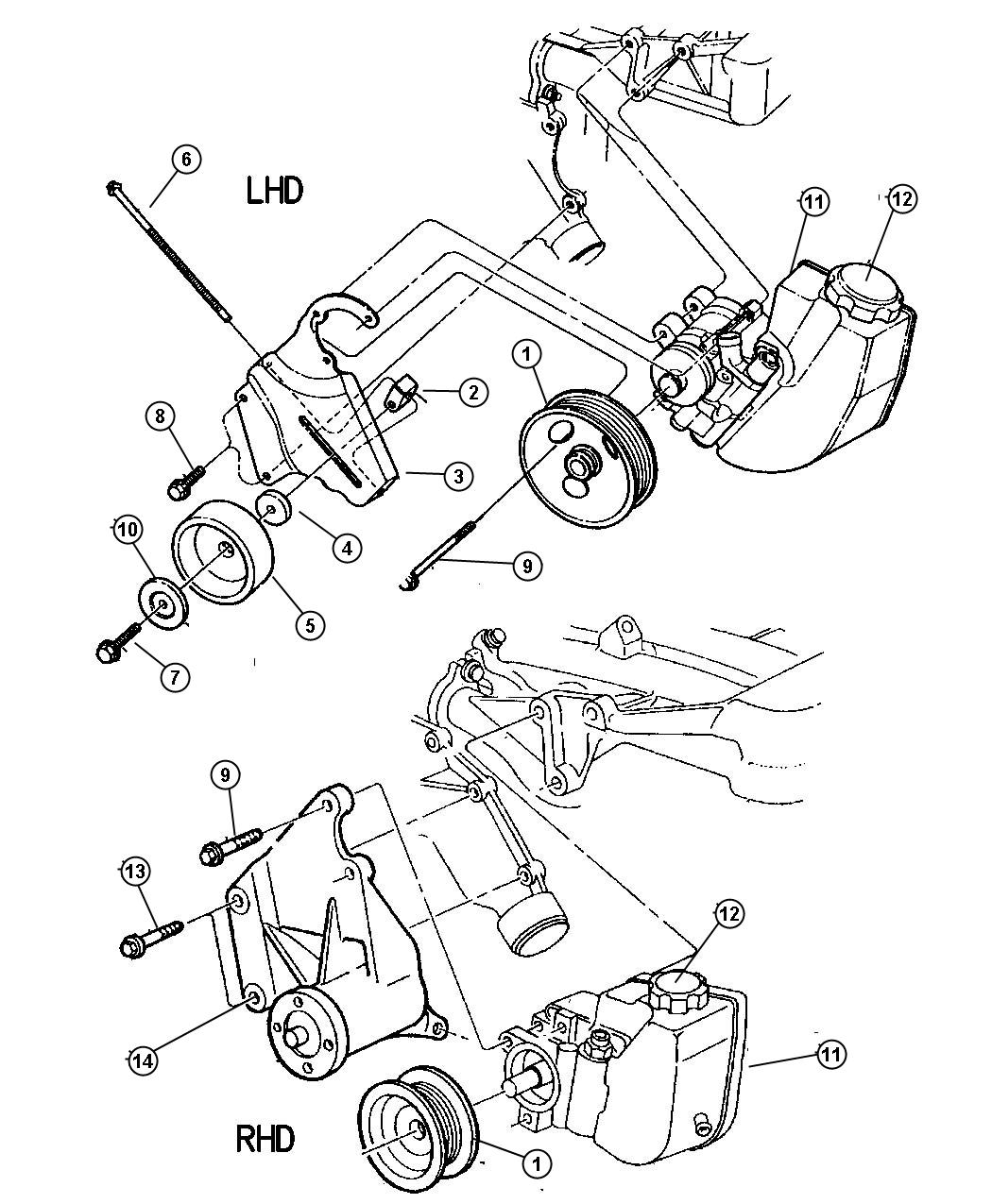 53002903 - Chrysler Pulley. Idler. Pulley assembly, pulley, idler. 1994 ...