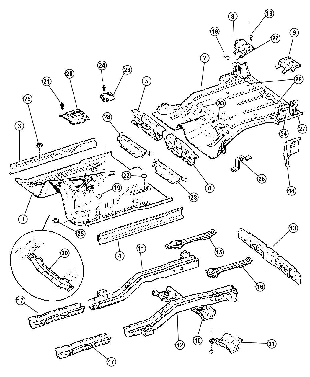 1996 Jeep Cherokee Reinforcement. Left. Front seat. Reinforcement ...