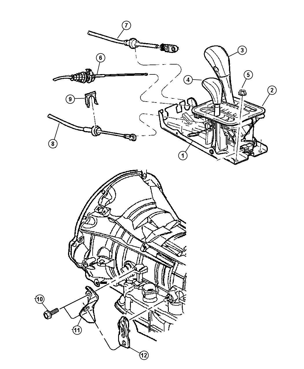 Jeep Grand Cherokee Bracket. Shift cable - 52104371AC | Factory