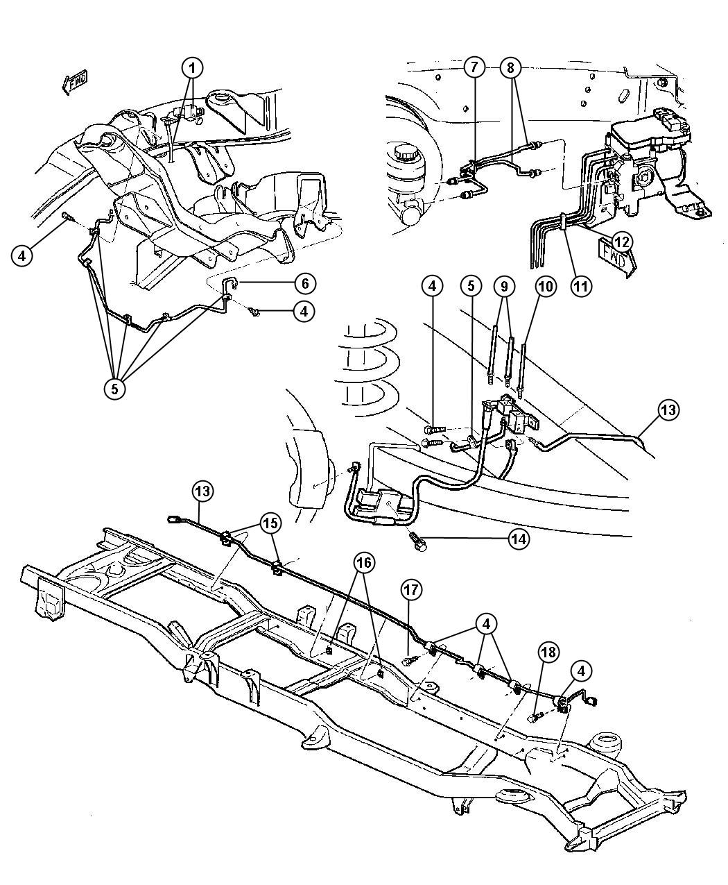 Lines And Hoses,Brake,Front and Chassis