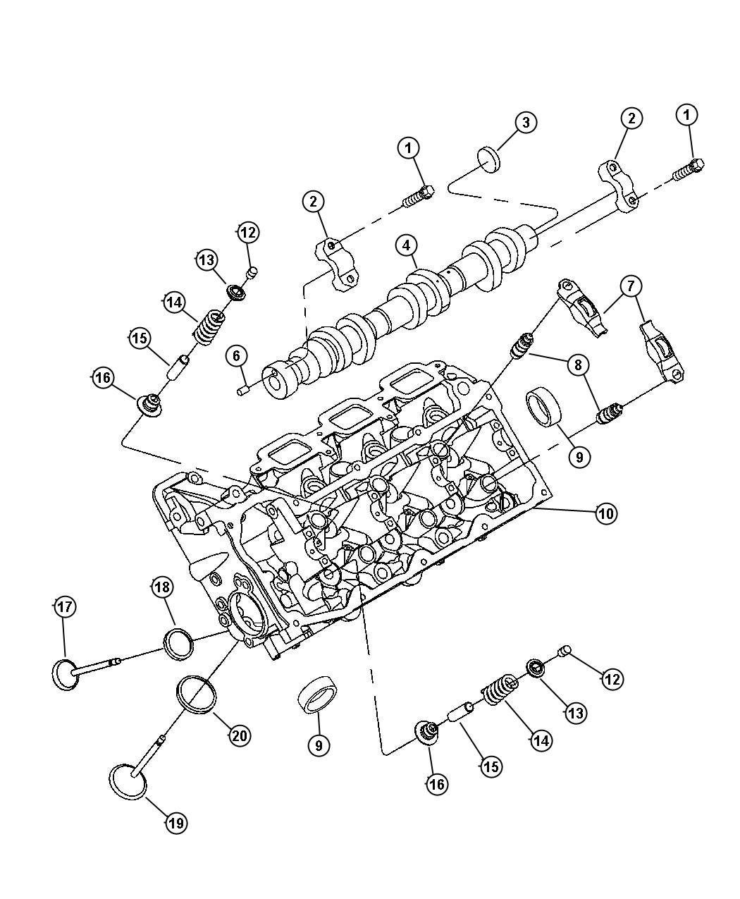 2002 Jeep Liberty Camshaft And Valve, 3.7L [3.7L Power Tech V6 Engine].