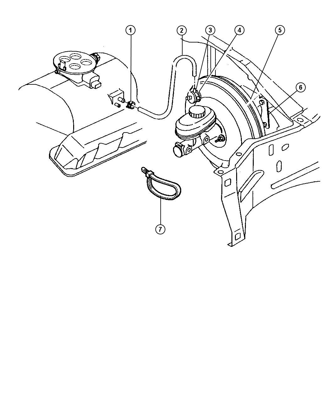 Dodge Durango Valve. Brake booster check 05016730AA Factory