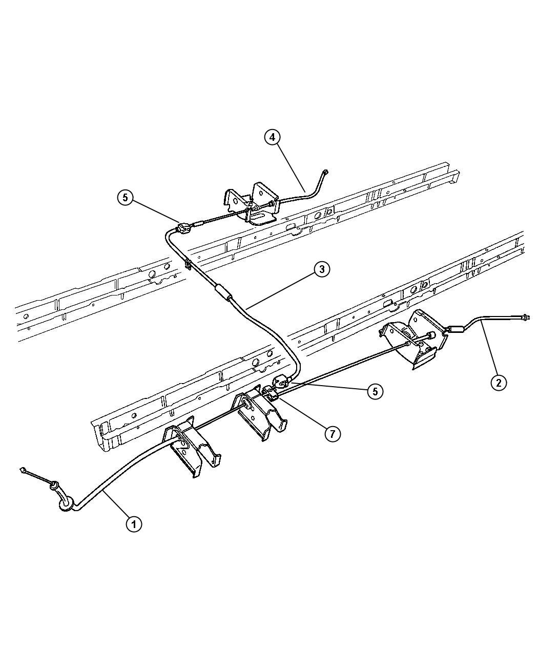 2020 dodge Grand Caravan Cable. Right, right rear. Parking brake 04721026AK Factory Chrysler