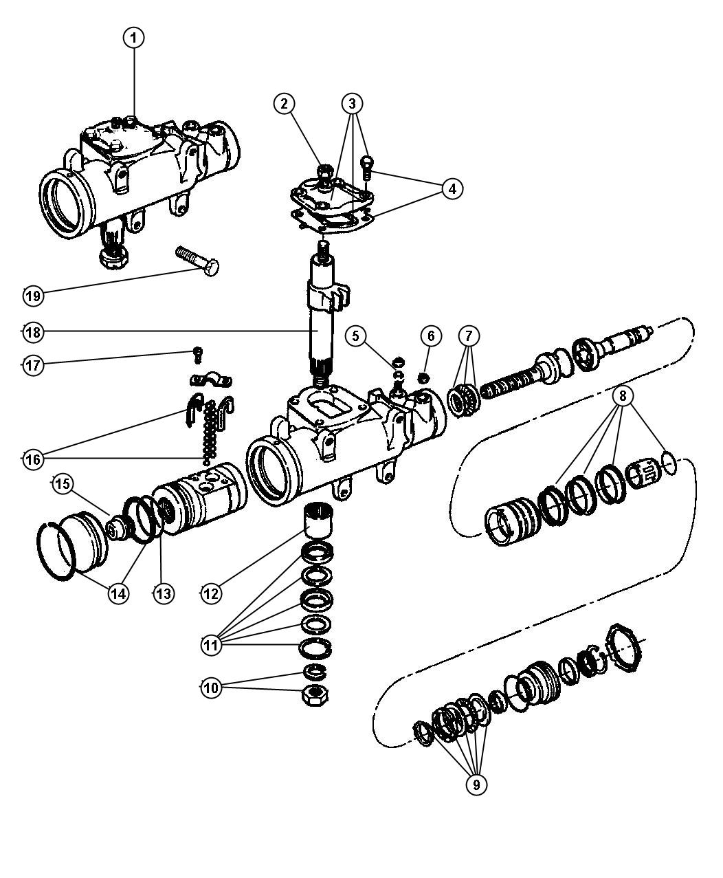 04470365 - MOPAR Seal kit. Steering gear pitman shaft | Factory 