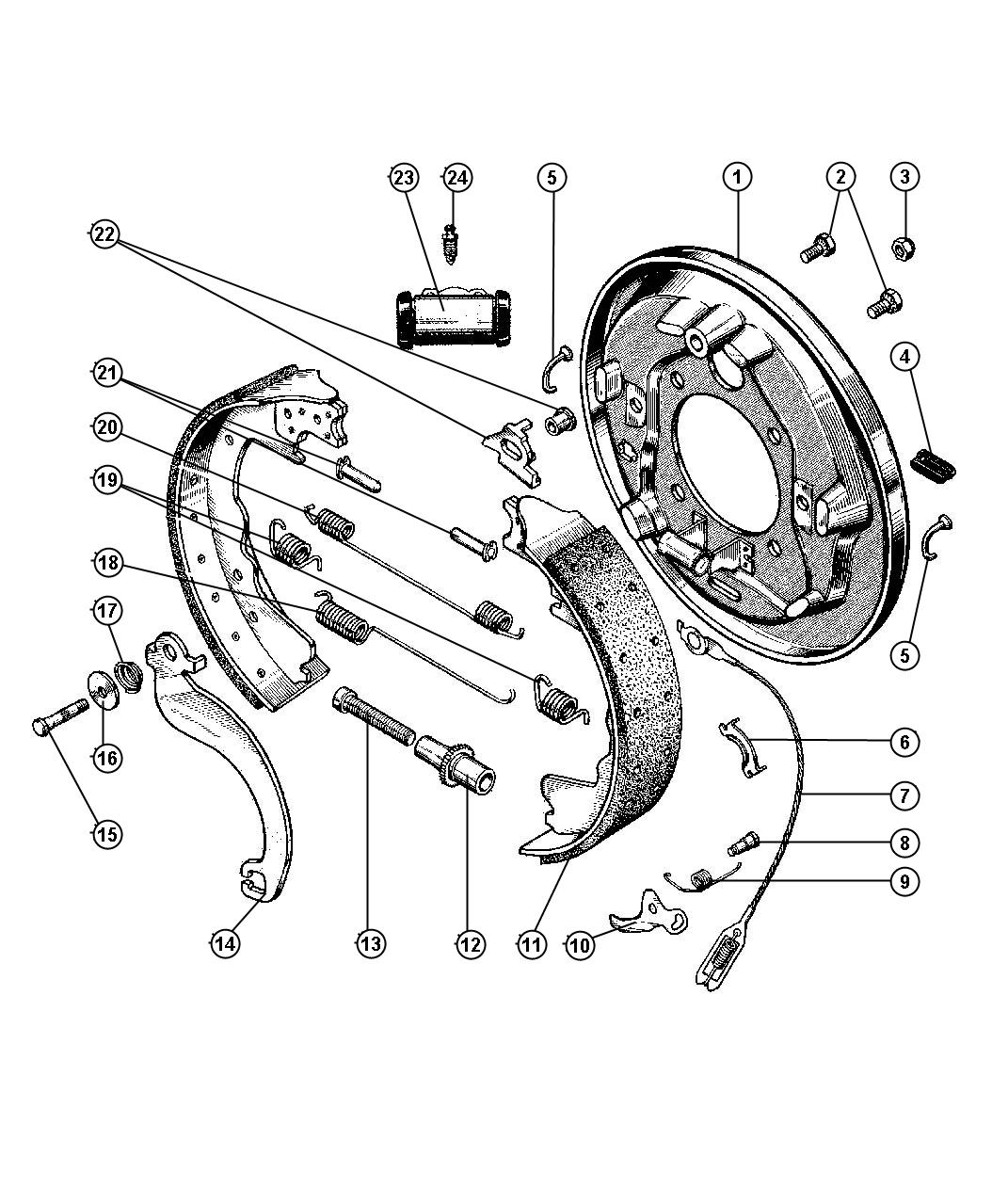 2001 Dodge Ram 2500 Spring. Right or left. Parking brake cable. Guide