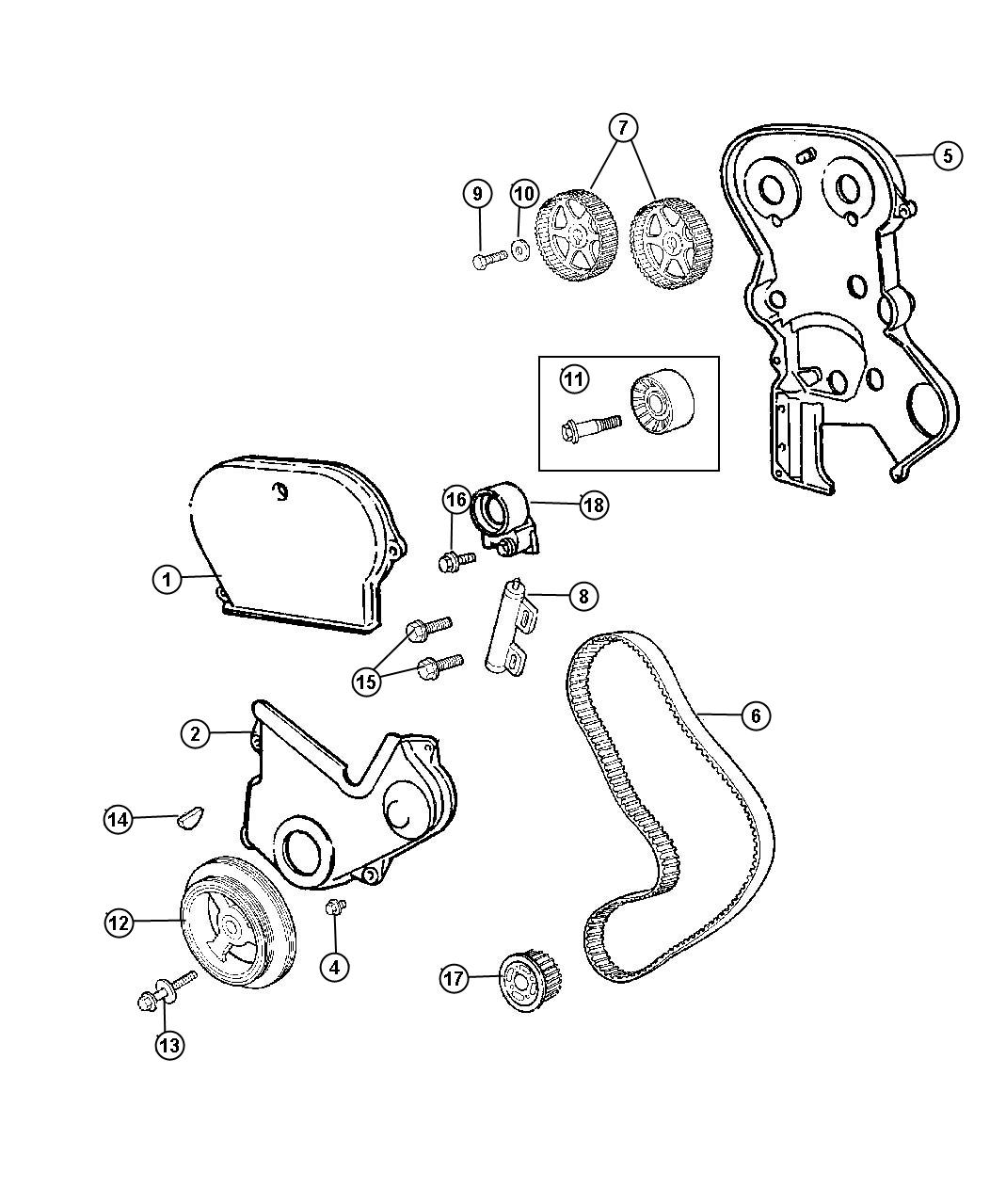 2004 Chrysler Pt Cruiser Gear. Camshaft. Camshaft, intake/exhaust