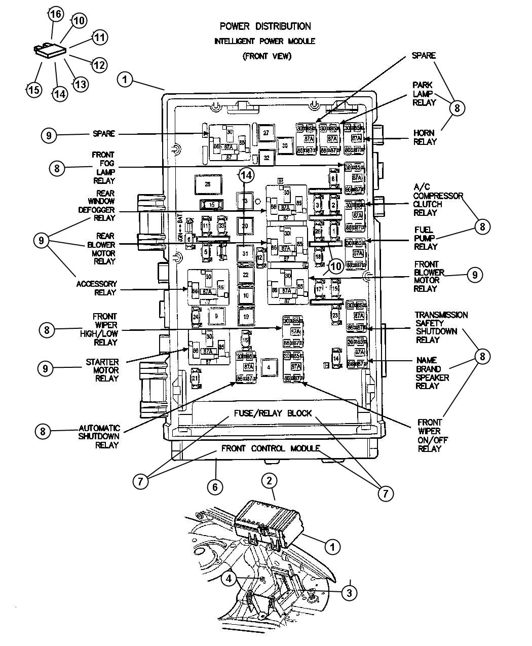 68142156AA - Jeep Bracket, relay, relay package. Electrical, micro