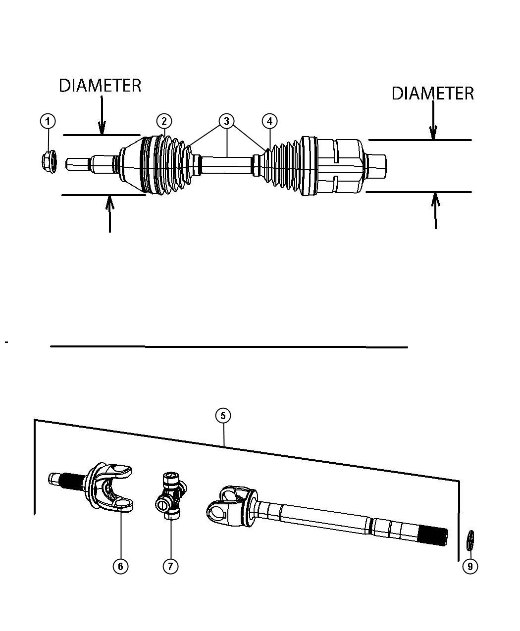 05086686AA - MOPAR Seal. Axle drive shaft. Left, right, right or left ...