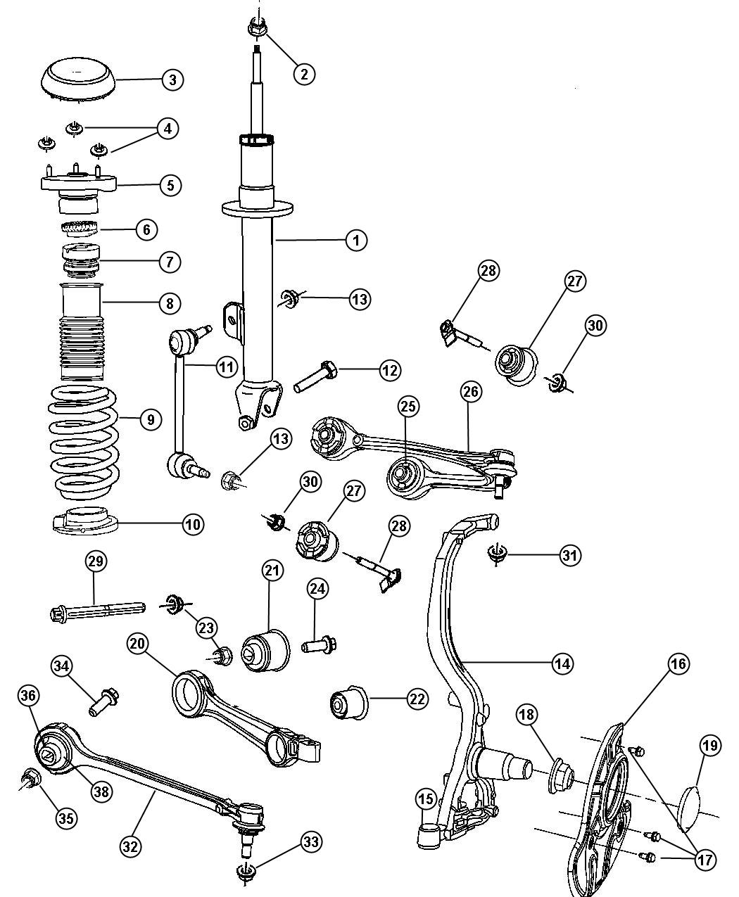 Chrysler 300 Suspension Diagram