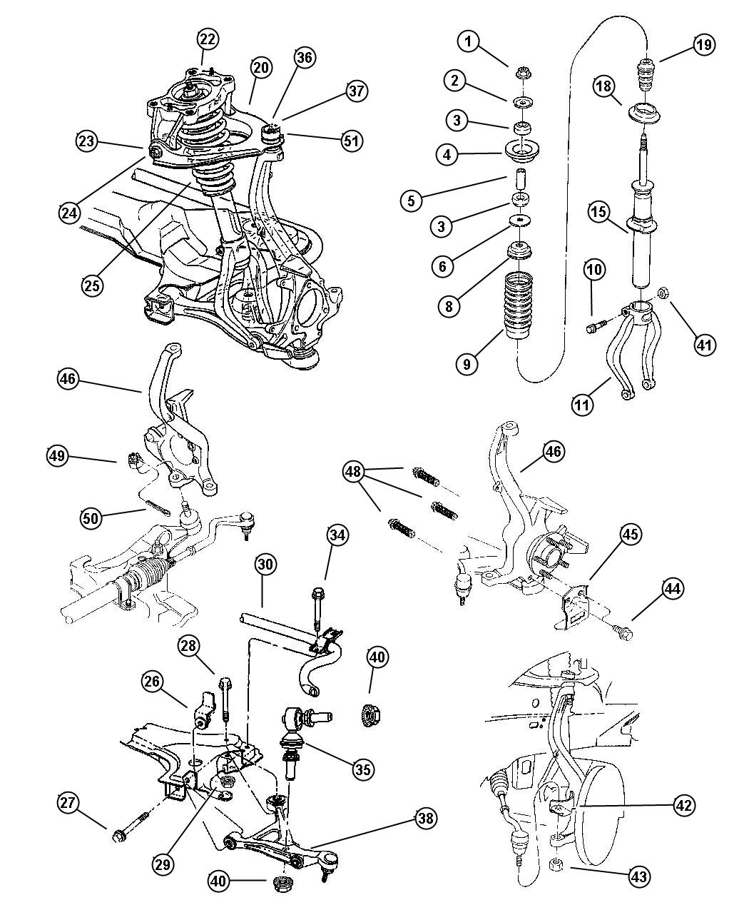 Chrysler Sebring Arm. Control. Lower right, right. Front, front control ...