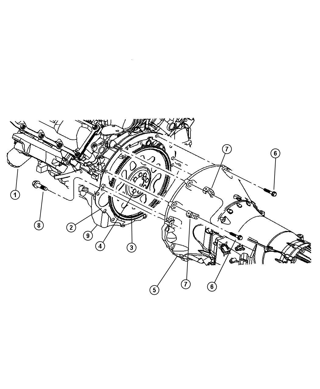 2005 Jeep Grand Cherokee LAREDO Transmission Mounting.