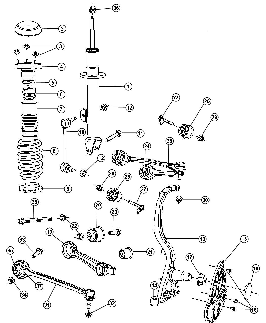 04895482AC - dodge Link. Stabilizer bar, sway eliminator. Right