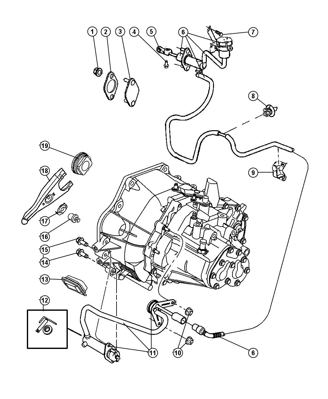 2002 Dodge Neon Linkage,Clutch,LHD With [DD5] Transmission