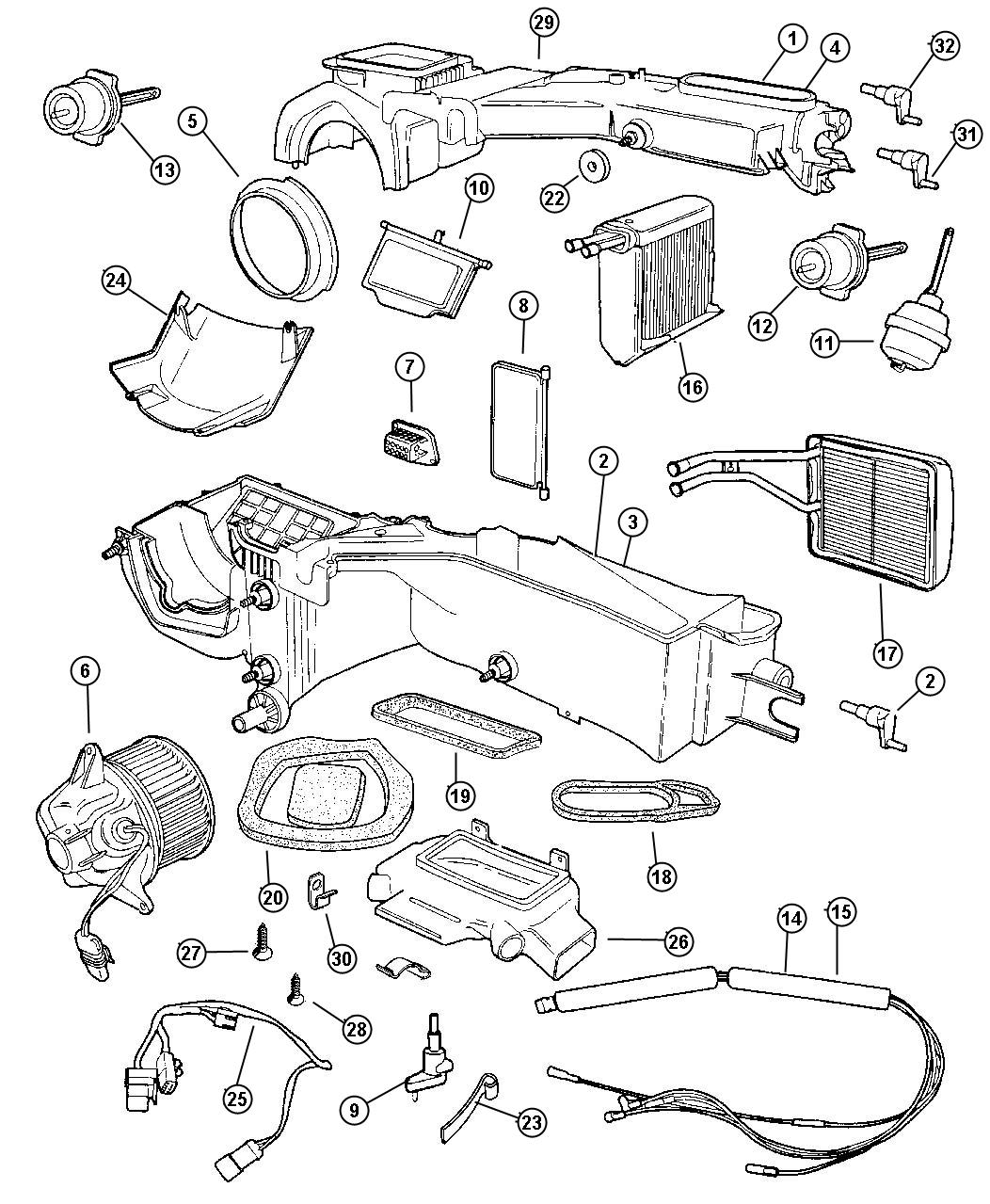 Jeep Wrangler Housing. Lower. A/c and heater lower, a/c lower. Up to 6 ...