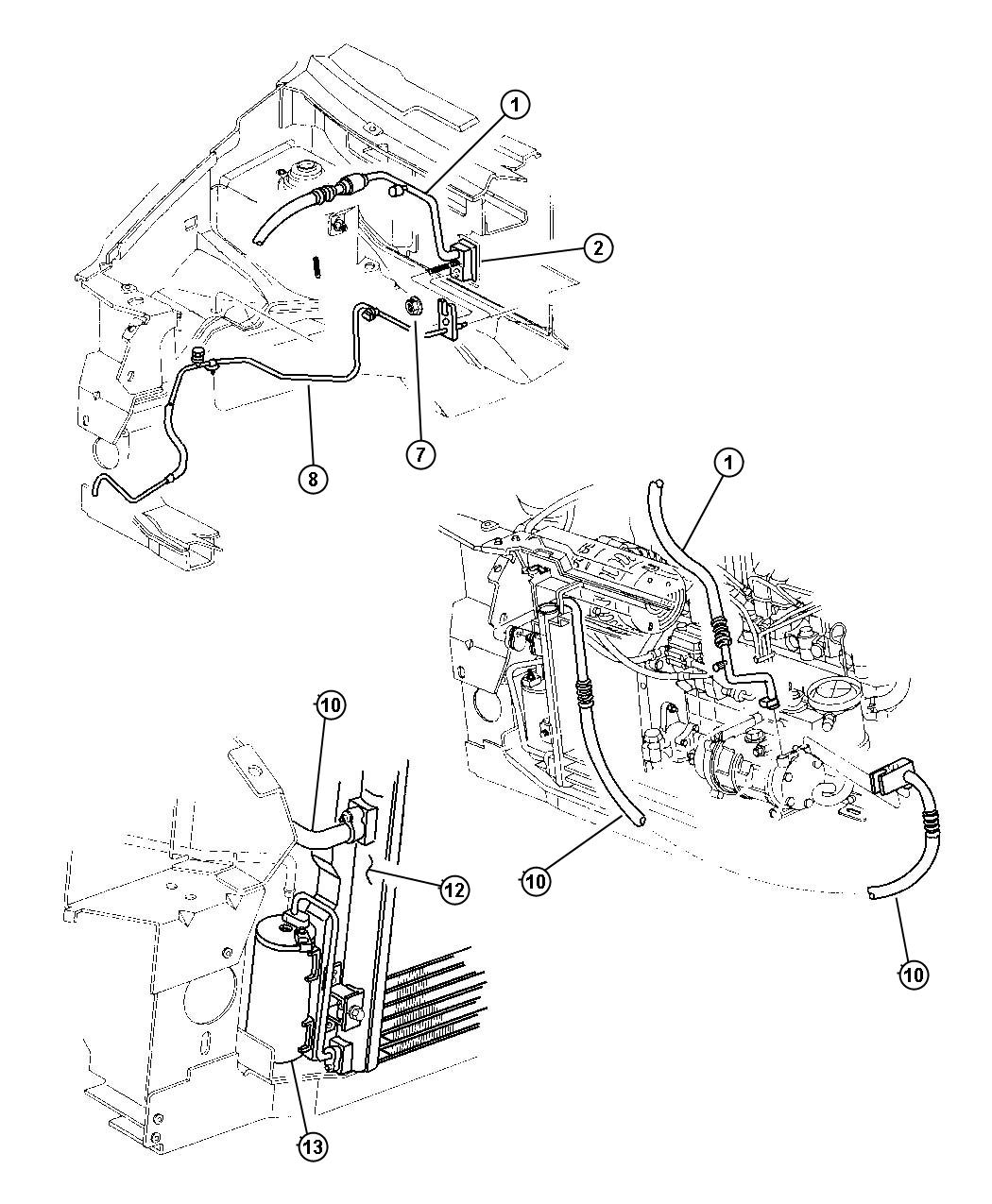 1999 Dodge Grand Caravan Valve. A/c expansion. Front. Contains: 2 ...