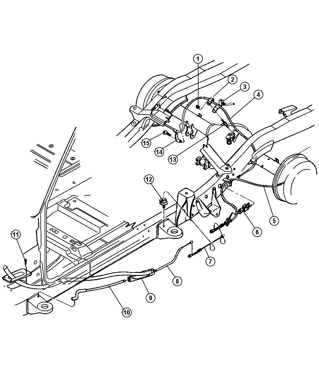 2000 Dodge Dakota Tensioner. Parking brake cable. [bka] 52010096AD