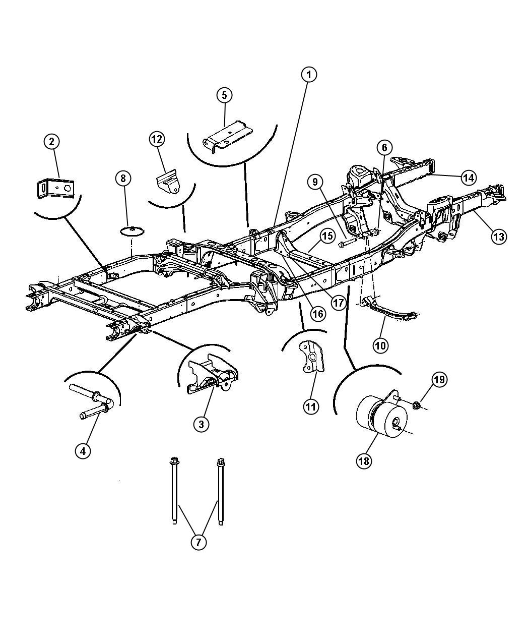 Dodge Ram 1500 Crossmember. Transmission - 68021913AA | Factory