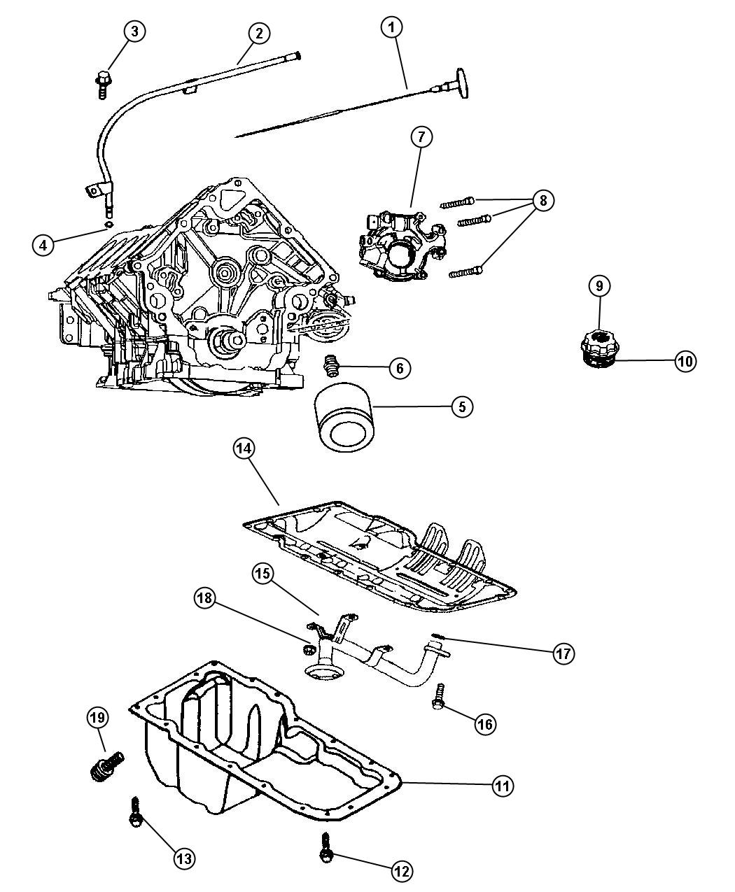 2007 Chrysler 300 Pan. Engine oil, oil - 05037634AC | Factory Chrysler ...