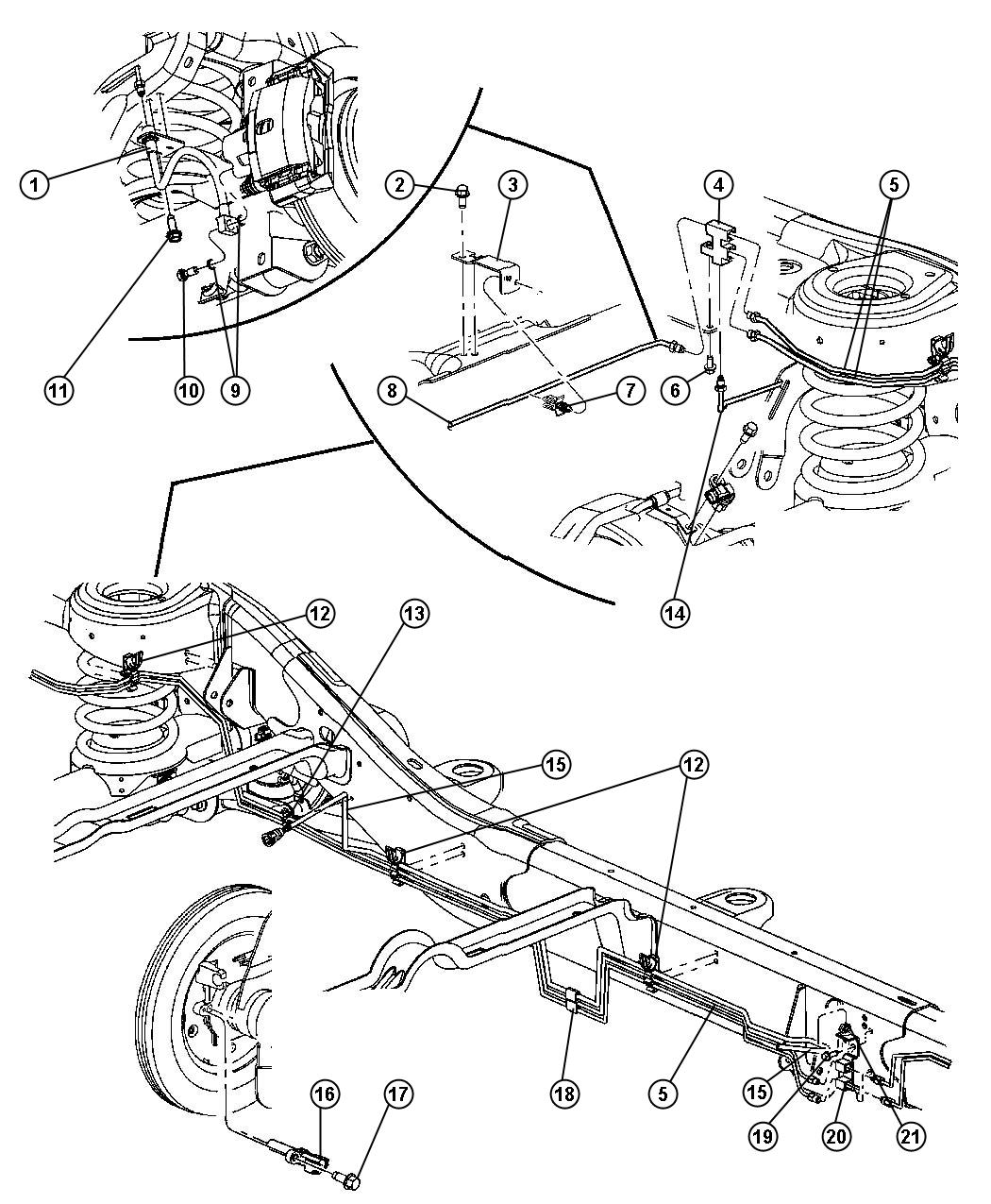 52855268AB - Chrysler Block, junction block. Brake line junction, brake ...