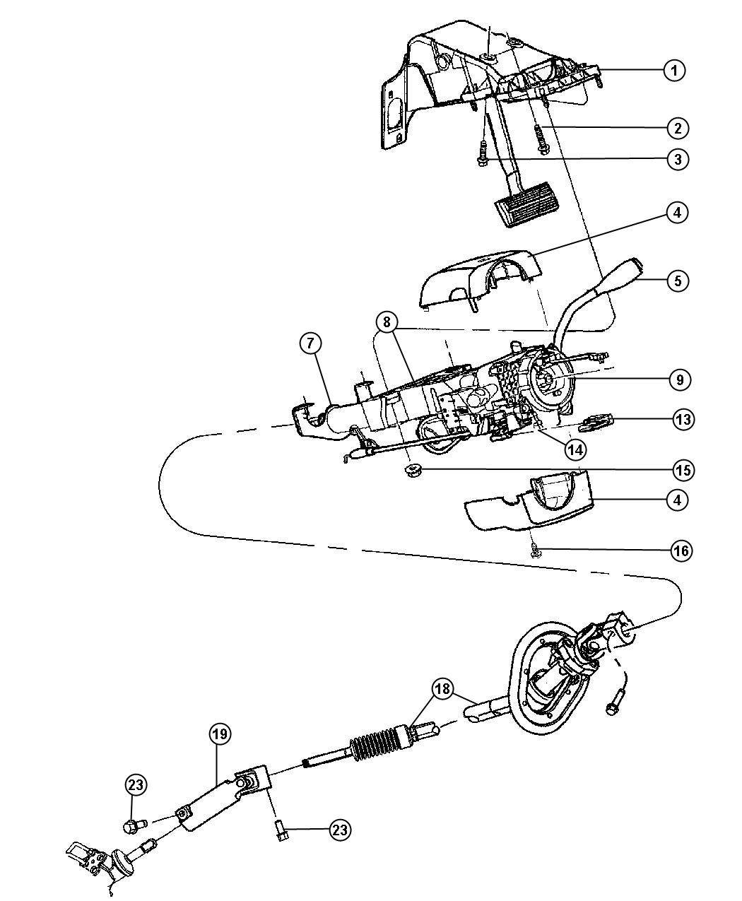 2011 Dodge Ram 5500 Shaft Lower Intermediate Steering Column