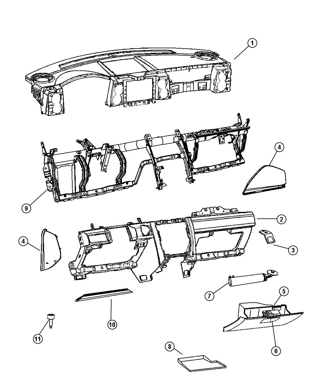 Jeep Grand Cherokee Striker. Glove box door latch. After 07/31/06, up ...