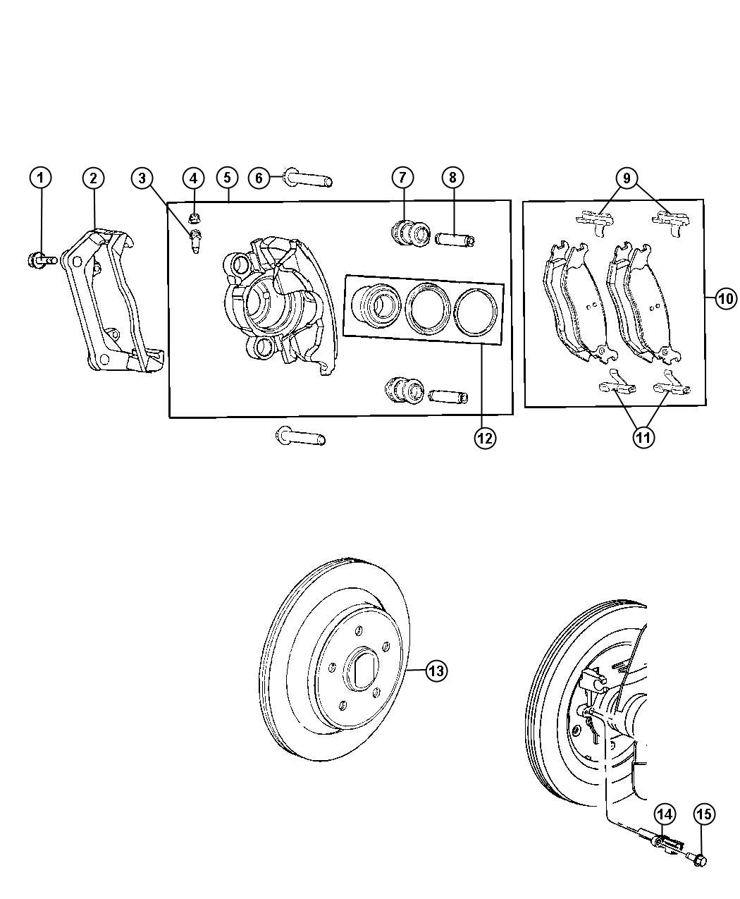 2004 dodge Ram 1500 Pin. Caliper. Mounting, right or left - 05080567AA ...