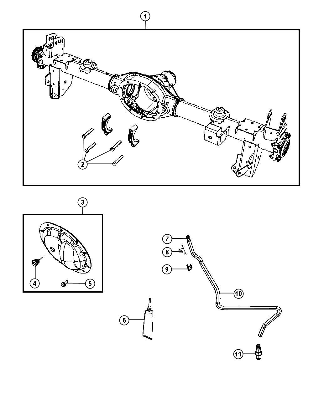 68003542AA MOPAR Housing. Rear axle Factory Chrysler Parts, Bartow FL