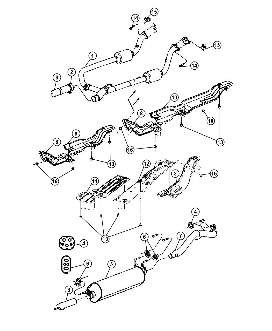 2004 Dodge Ram 1500 Exhaust System