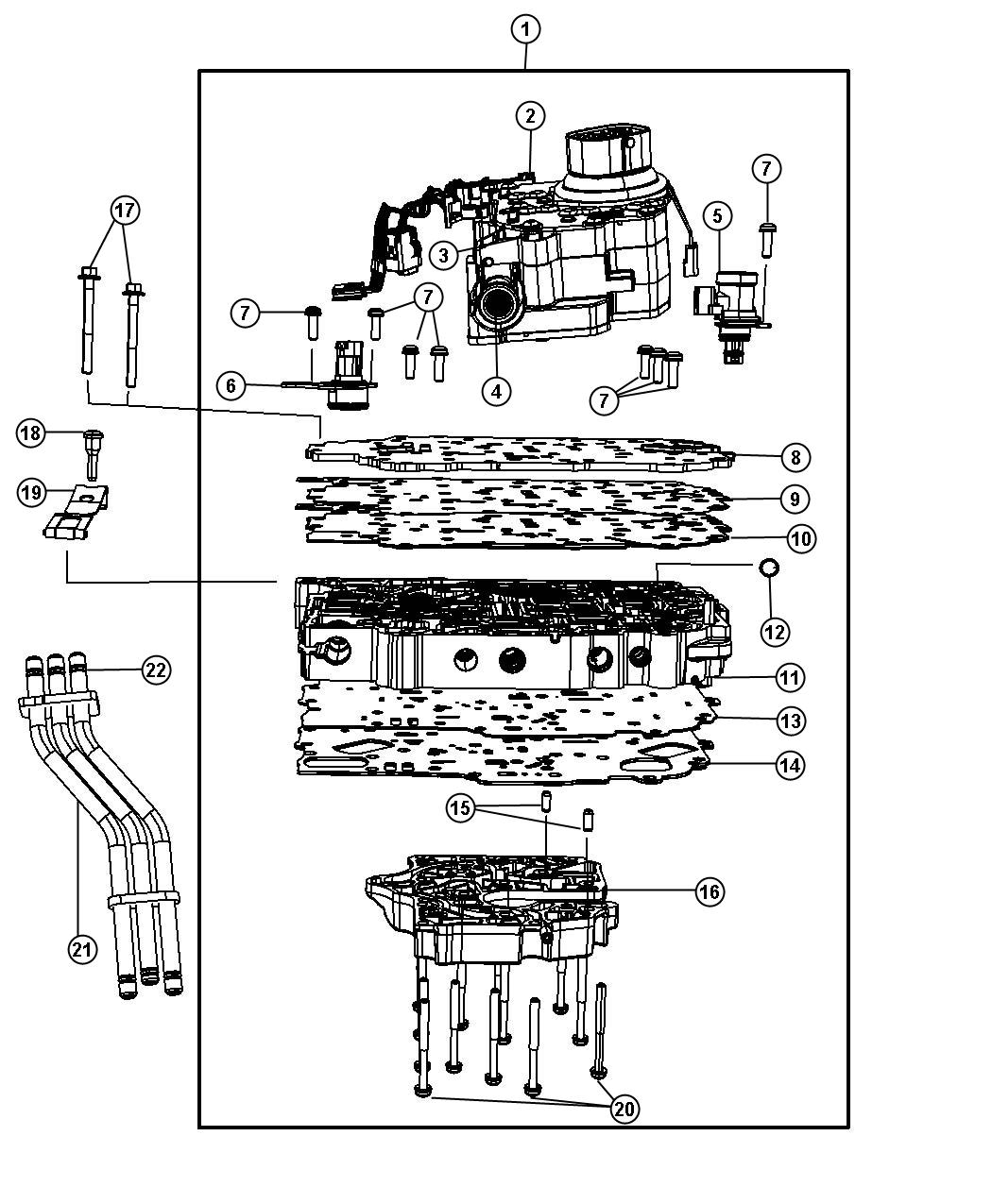 Chrysler 200 Solenoid module. Transmission 68376696AA Factory