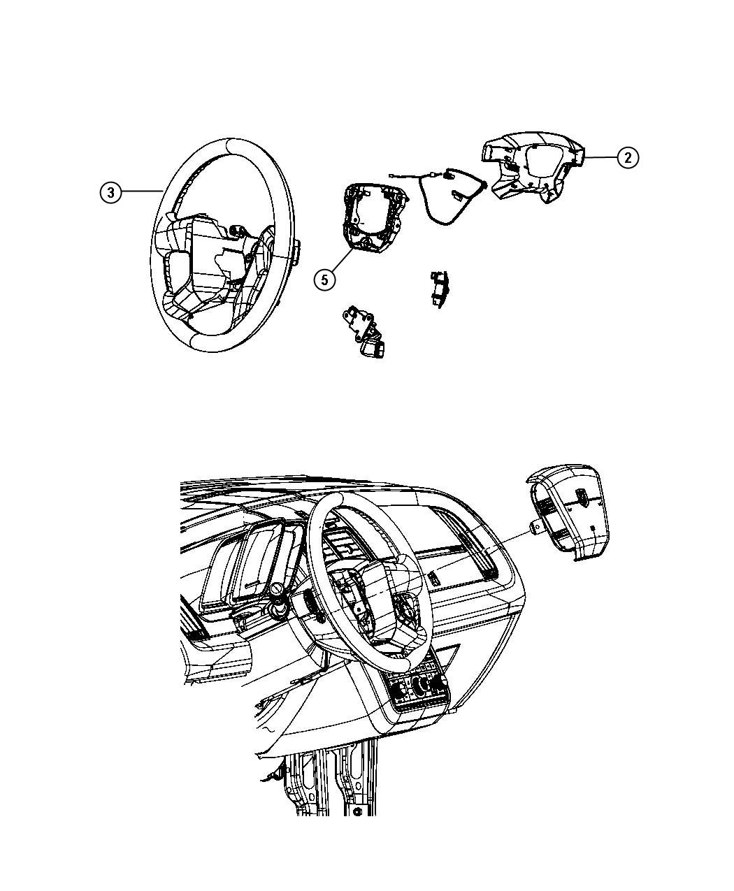 2010 Dodge Journey Damper. Steering wheel. Trim: [all trim codes