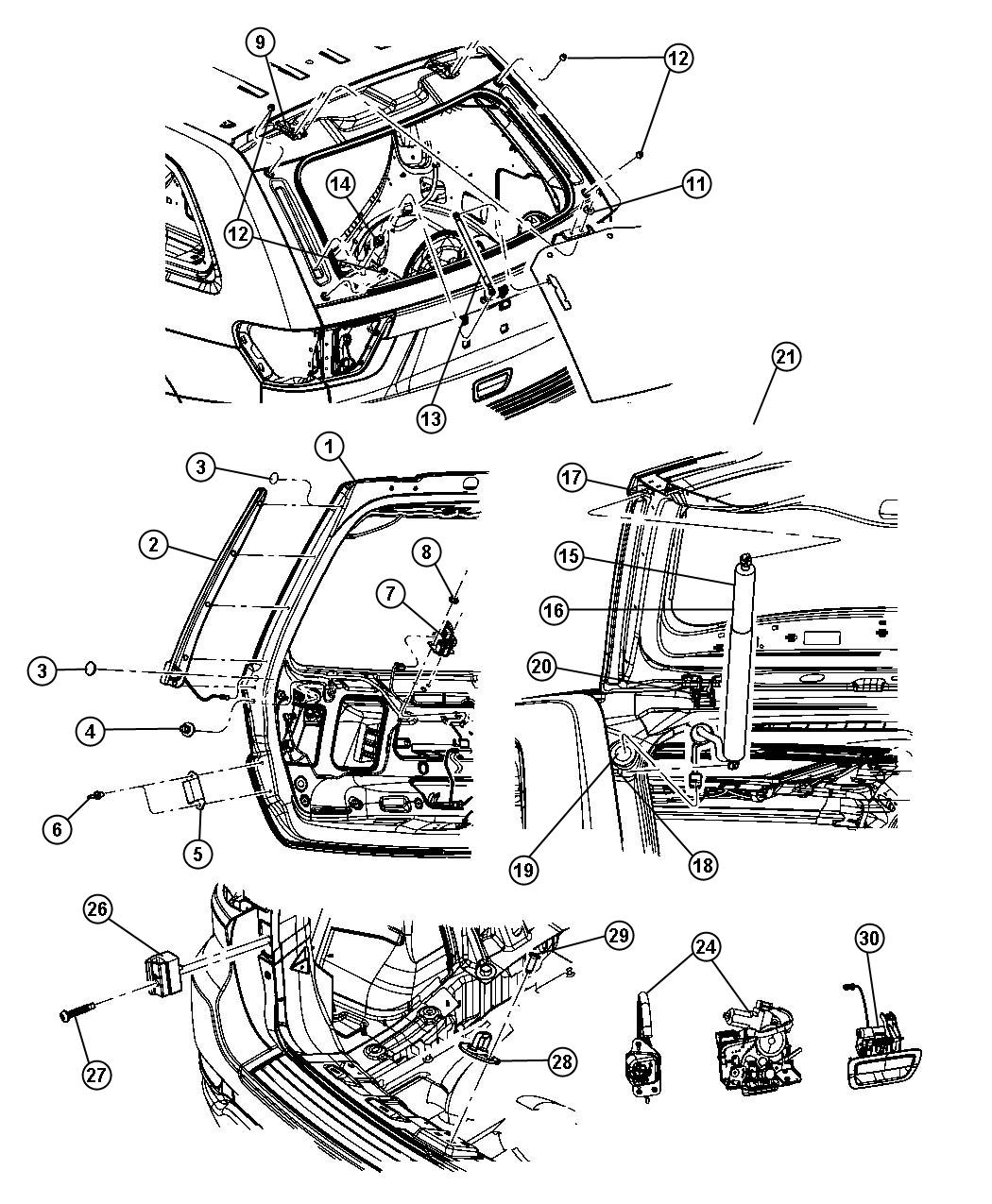 2016 Jeep Cherokee Latch. Liftgate - 04589656AE | Factory Chrysler ...