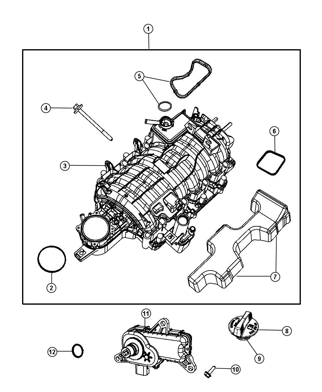 Dodge Ram 1500 Actuator. Intake short running valve. Runner, ezf ...