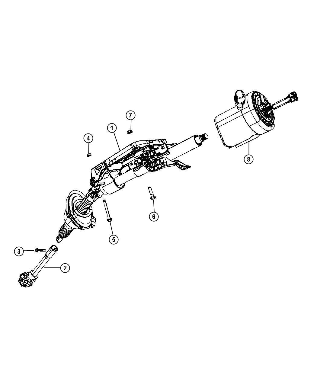 05057589AD Chrysler Column. Steering. All wheel drive. [power tilt